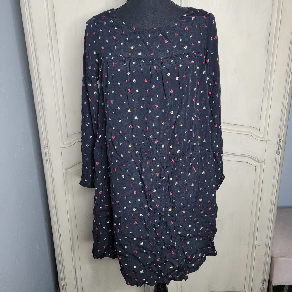 The Nines by HATCH Maternity Mini Floral Black Long Sleeve Tunic Dress✨sz S